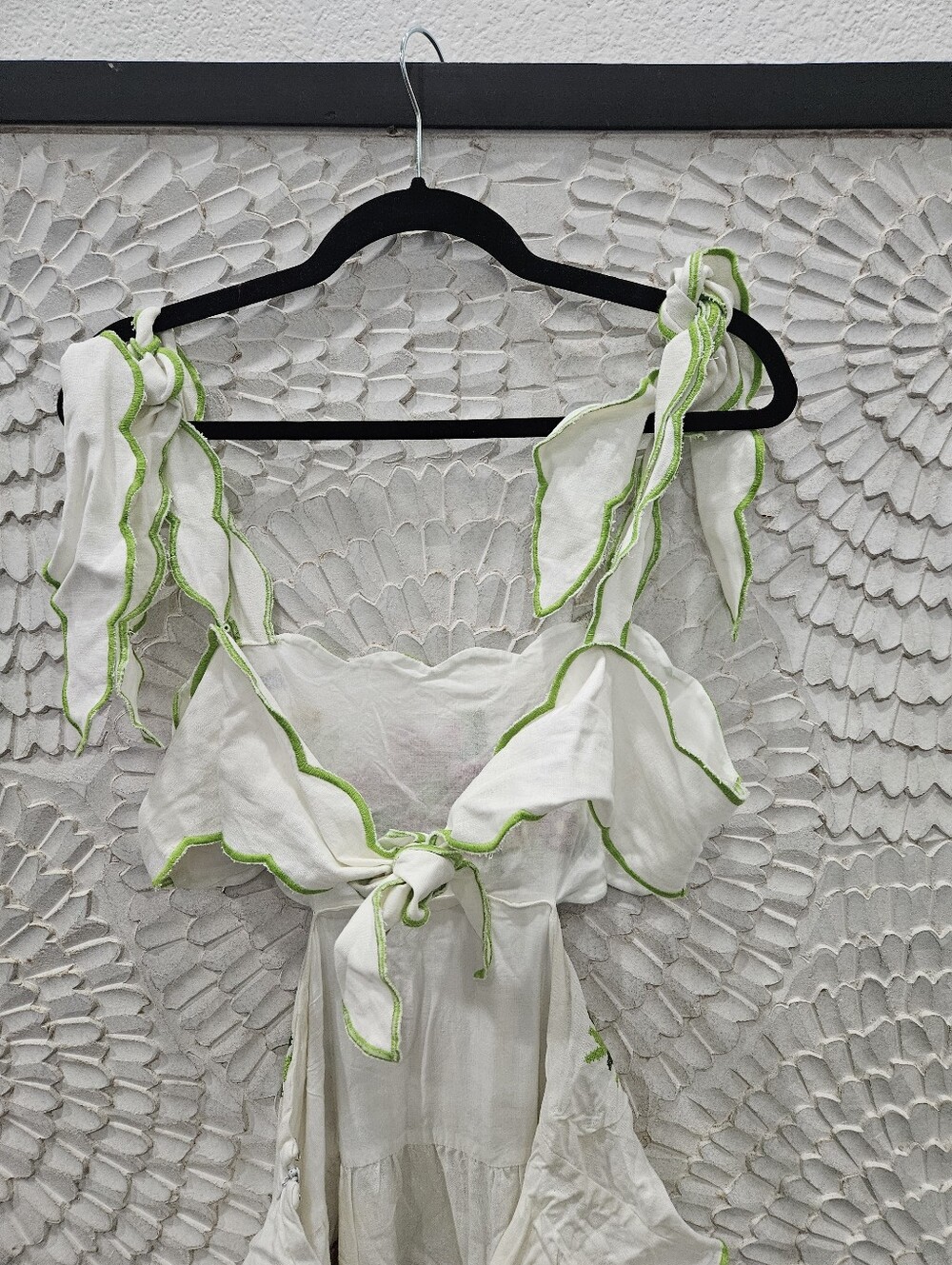 FARM Rio Cream Maxi Dress with Multicolor Floral Embroidery - Picture 6 of 9